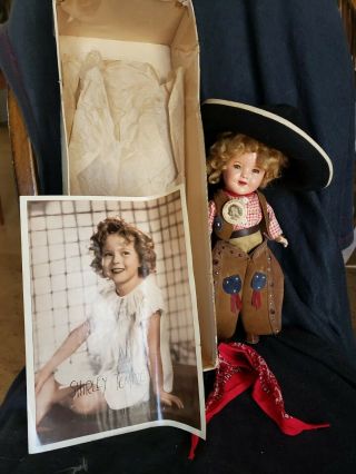 Rare 1934 Ideal 11 " Shirley Temple Doll As Texas Ranger Cowgirl