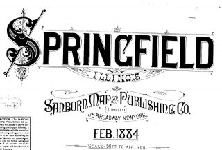 Springfield,  Illnois Sanborn Map© Sheets With 15 Made In 1884 On A Cd