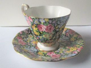 Vintage Floral Chintz Royal Standard Tea Cup & Saucer Set England