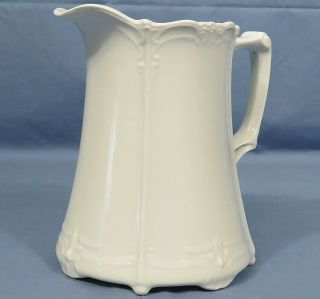 Vintage Tirschenreuth Baronesse White 24 Oz Juice Pitcher 5 3/4 " Porcelain Rare