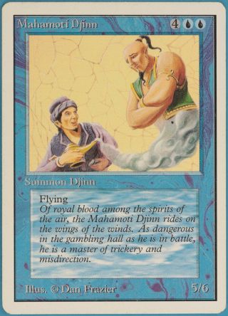 Mahamoti Djinn Unlimited Heavily Pld Blue Rare Magic Mtg Card (37389) Abugames