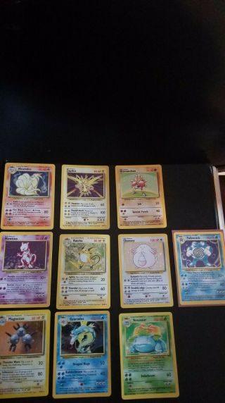 Holo Base Set Pokemon Cards - 10 - 9 - 12 - 15 - 16 - 7 - 13 - 6 - 14 - 3/102 Rare