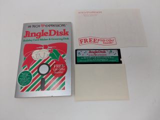 Vintage Apple Ii Computer Game Jingle Disk In Case Software Rare Hi Tech