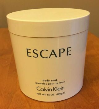 Rare Calvin Klein Escape Body Soak Granules Pour La Bain Bath Salts 400 G 16 Oz
