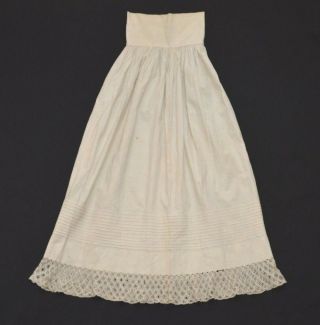Antique Victorian Edwardian Baby Long Christening Gown Under Slip Dress Cotton