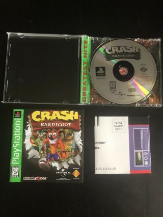 Rare Crash Bandicoot Ps1 Game Sony Playstation 1 Complete
