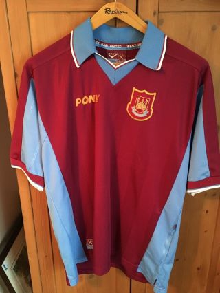Rare Vintage Retro West Ham United Football Shirt Pony 1997 Medium