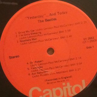 THE BEATLES Yesterday And Today LP CAPITOL ST - 2553 rare orig orange lbl NM 3