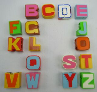 1985 Rare Vintage Bandai Japan Transformers Alphabet Letter Blocks Toy 17 Blocks
