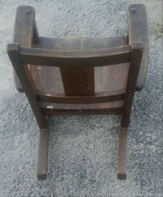Rare Antique Limbert Arts and crafts Childs Rocking Chair 2