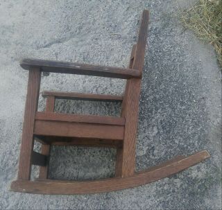 Rare Antique Limbert Arts and crafts Childs Rocking Chair 3