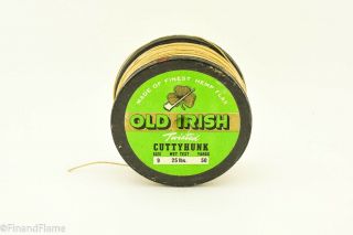 Vintage Old Irish Brand Cuttyhunk Antique Fishing Line Spool Jes27