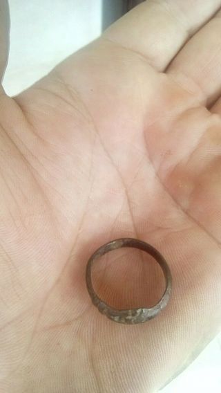 AUTHENTIC MEDIEVAL.  ITALIAN BRONZE CALLAGHAN RING 2