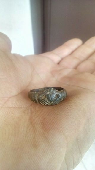 AUTHENTIC MEDIEVAL.  ITALIAN BRONZE CALLAGHAN RING 3