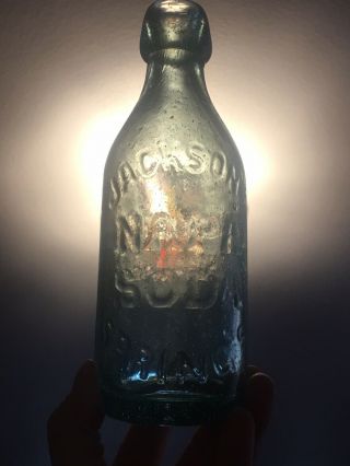 Antique Jacksons Springs Napa Soda Hutch Hutchison Bottle Natural Mineral Water