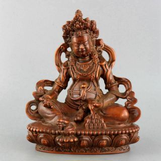 Collect China Old Boxwood Hand - Carved Exorcism Bring Luck Buddhism Buddha Statue
