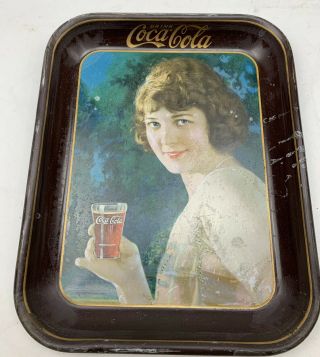 Sfg Rare Coca Cola Coke Tray American Art Woman