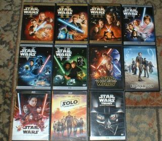 Star Wars :the Complete Saga (all 10 Films Dvd 14 Disk Set) Like,  Rare Oops