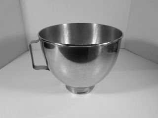 Kitchenaid 4.  5 Quart Stainless Steel Mixing Bowl W/ Handle For Stand Mixer (rare