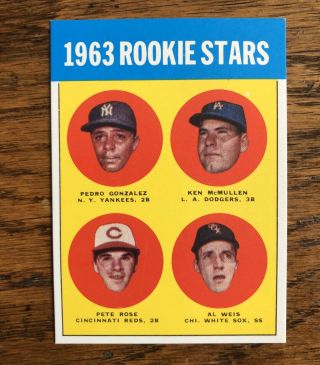 1963 Topps Pete Rose Fbi Seizure 537 Baseball Card “original Reprint” Nrmt Rare