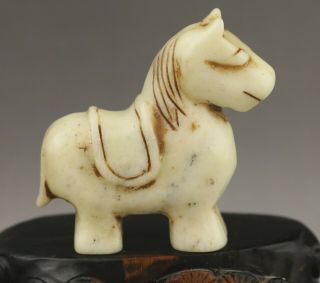 Old Chinese Jade Hand - Carved Horse Statue