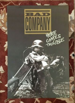 Bad Company Here Comes Trouble Rare Promotional Poster From 1992