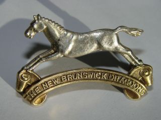 Canada Pre Ww2 Cap Badge The Brunswick Dragoons 1933 - 1936 Rare