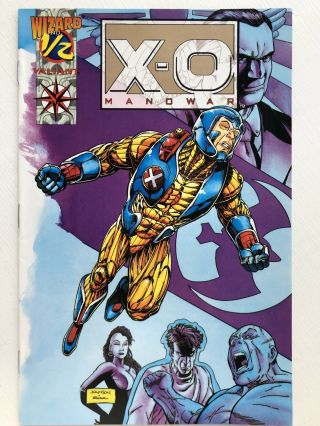 X - O Manowar 1/2 - Wizard Gold Variant - Valiant Comics.  Rare