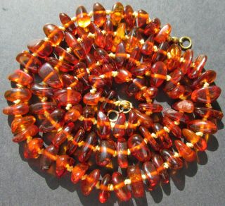 Antique Natura Baltic Amber Necklace 30.  4g.