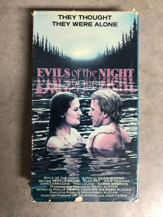 Evils Of The Night (vhs) Rare Oop Horror Neville Brand Aldo Ray Julie Newmar