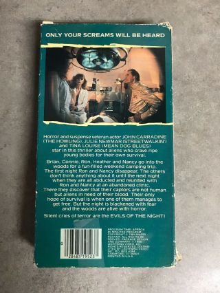 Evils of the Night (VHS) Rare OOP Horror Neville Brand Aldo Ray Julie Newmar 2