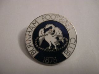 Rare Old Non - League Burnham Football Club Enamel Brooch Pin Badge