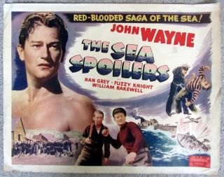 Vintage 1936 The Sea Spoilers Movie Poster John Wayne,  Nan Gray Rare