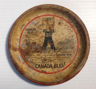 Canada Bud Beer 1930 Ontario Workers Syndicate Ashtray Budweiser Rare