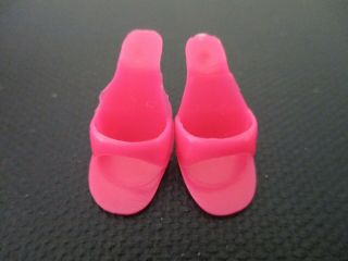 Vintage Mod Barbie: Hot Pink Open Toe Heels Japan Shoes No Splits