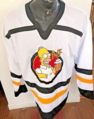 Rare Small/ Medium Hockey Jersey Homer Simpson Duff Beer The Simpsons Adult