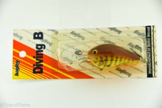 Vintage Bagley Diving B2 Db2 Antique Fishing Lure On Card