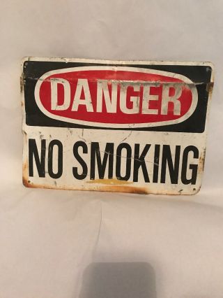 Danger No Smoking Vintage Retro Antique Sign Cool Old Sign