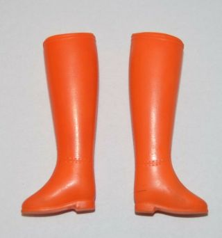 Vintage Barbie Made For Each Other Orange Tall Boots 1881 Japan