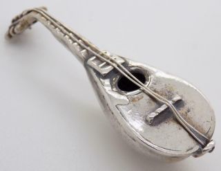 Vintage Solid Silver Italian Made Mandolin Miniature Hallmarked Figurine
