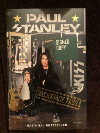 Paul Stanley Kiss Backstage Pass Signed Autographed Book Rare In Hand