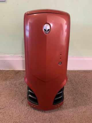 Vintage Alienware Area 51 PC Gaming Case Rare Red CASE ONLY 2