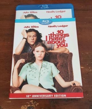 10 Things I Hate About You Blu - Ray W/ Rare Slipcover Ledger Stiles
