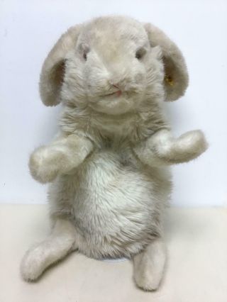 Vintage Steiff Rabbit Puppet 3480/42 - Jolly Hase With Ear Tag