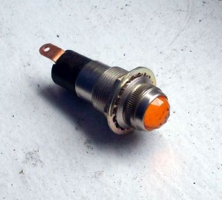 Vintage Amber Cut Lens Dash Gauge Panel Light Hot Rod Rat Old 5/8 " Rare Dialco 5