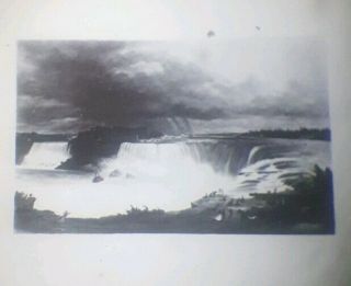 Very Fine Antique Microphotograph Microscope Slide " The Falls Of Niagra "