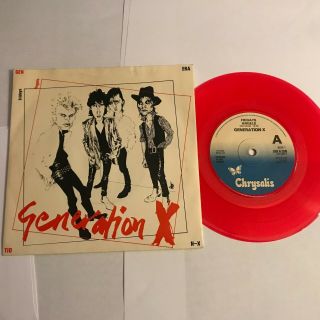 Generation X - " Fridays Angels " 7 " (1979) Rare Red Vinyl / Chs A 2330 / Sin7