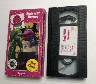 Barney Backyard Gang Rock With Barney (vhs,  1991) Vintage Rare Htf
