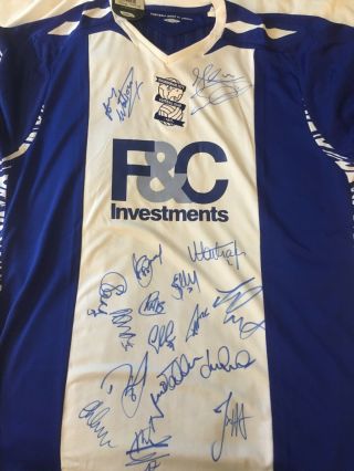 Rare Birmingham City Fc Signed Shirt 2007/08 Signed By 2009 Squad