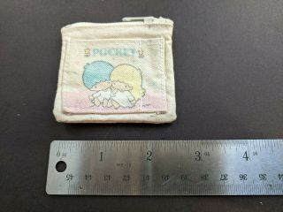Rare Vintage 1976 Sanrio Little Twin Stars Pocket Coin Purse Zippered Pouch